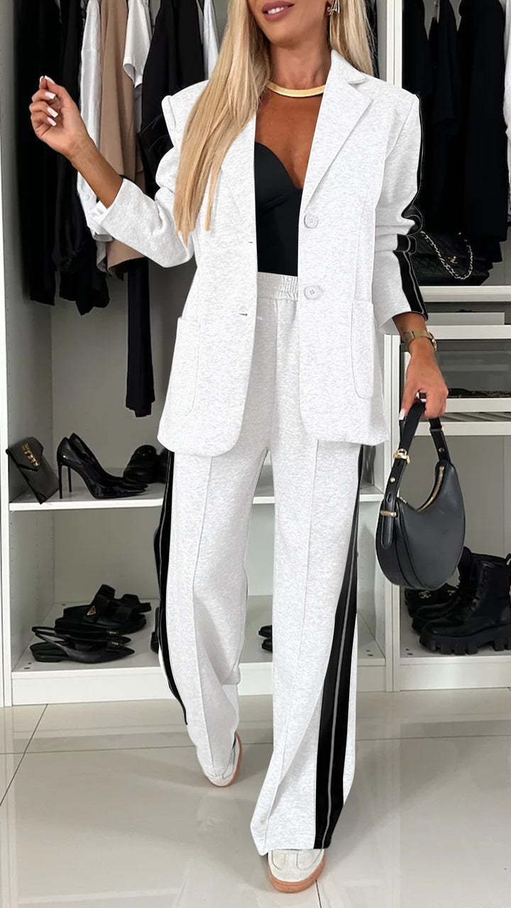 Women's Long Sleeve Lapel Casual Suit