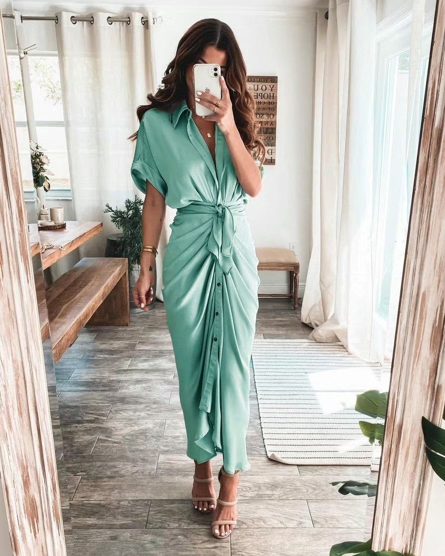 American Fashion Forged Face Long Dress