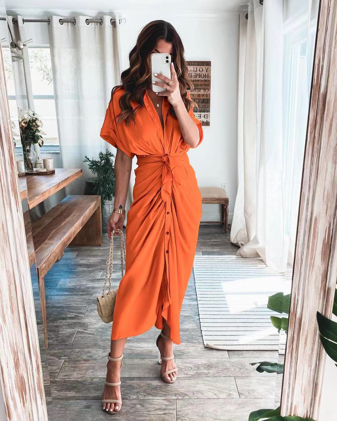 American Fashion Forged Face Long Dress