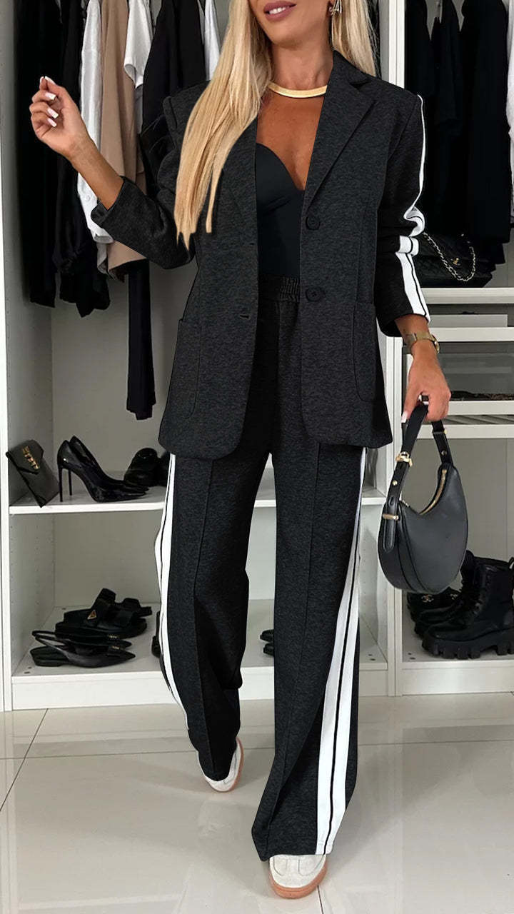 Women's Long Sleeve Lapel Casual Suit