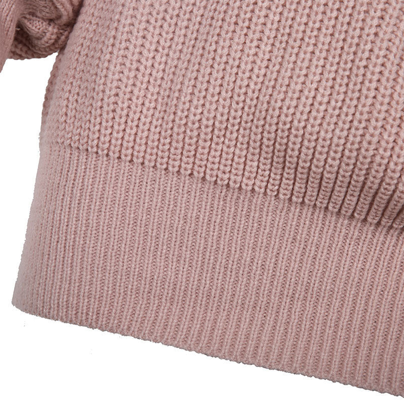Casual loose knit wool dress