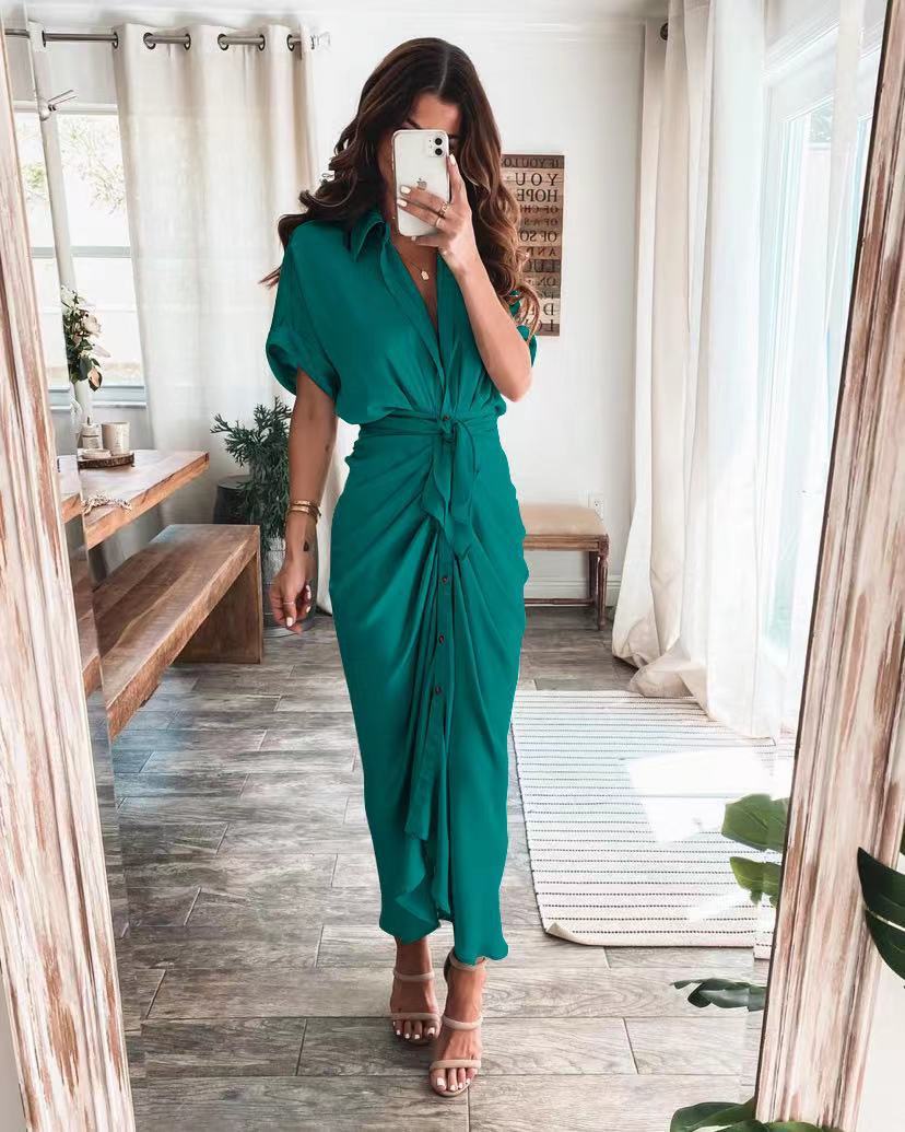 American Fashion Forged Face Long Dress