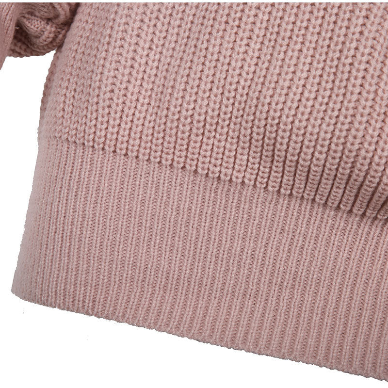 Casual loose knit wool dress