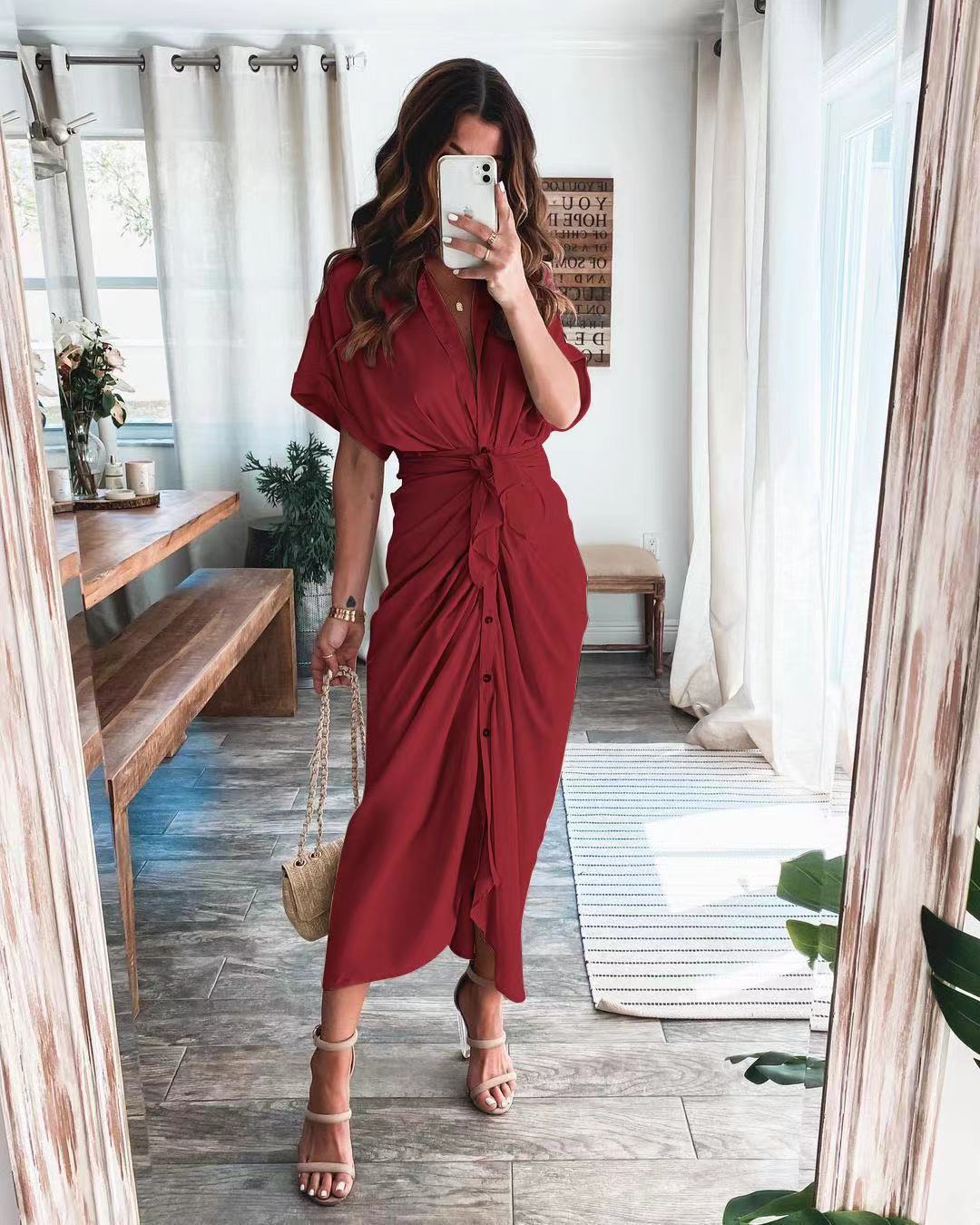 American Fashion Forged Face Long Dress
