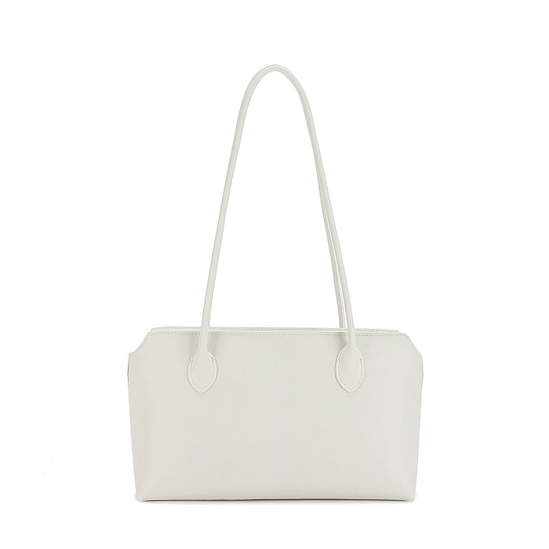 Leather Tote Large Capacity Underarm Bag Cowhide Handbag Women
