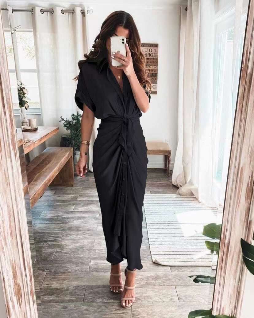 American Fashion Forged Face Long Dress