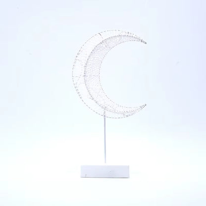 Led Rattan Night Light Star Moon Modelling Table Lamp Romantic Bedroom Decoration Hollow Rattan Night Light Ambient Light