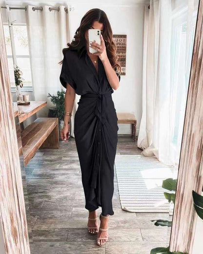 American Fashion Forged Face Long Dress