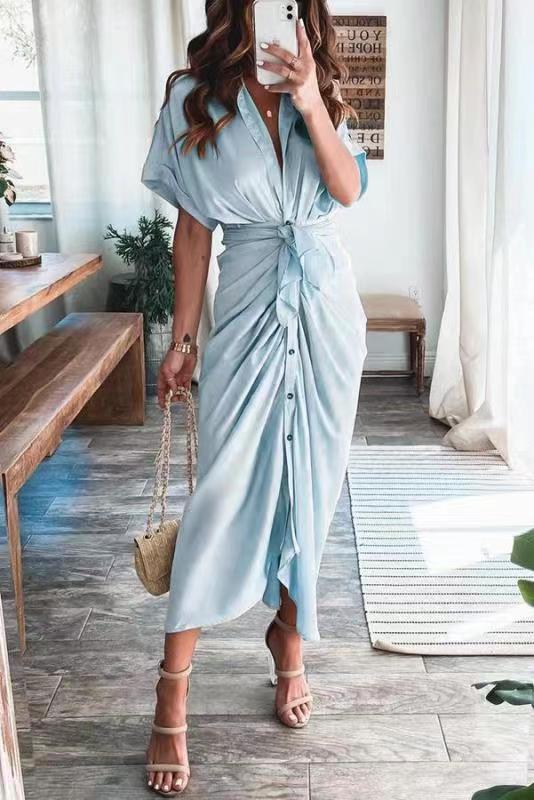 American Fashion Forged Face Long Dress